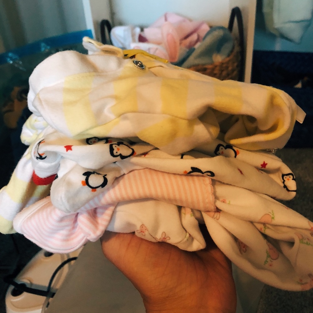 Newborn baby girl clothes - 10 pieces mixed